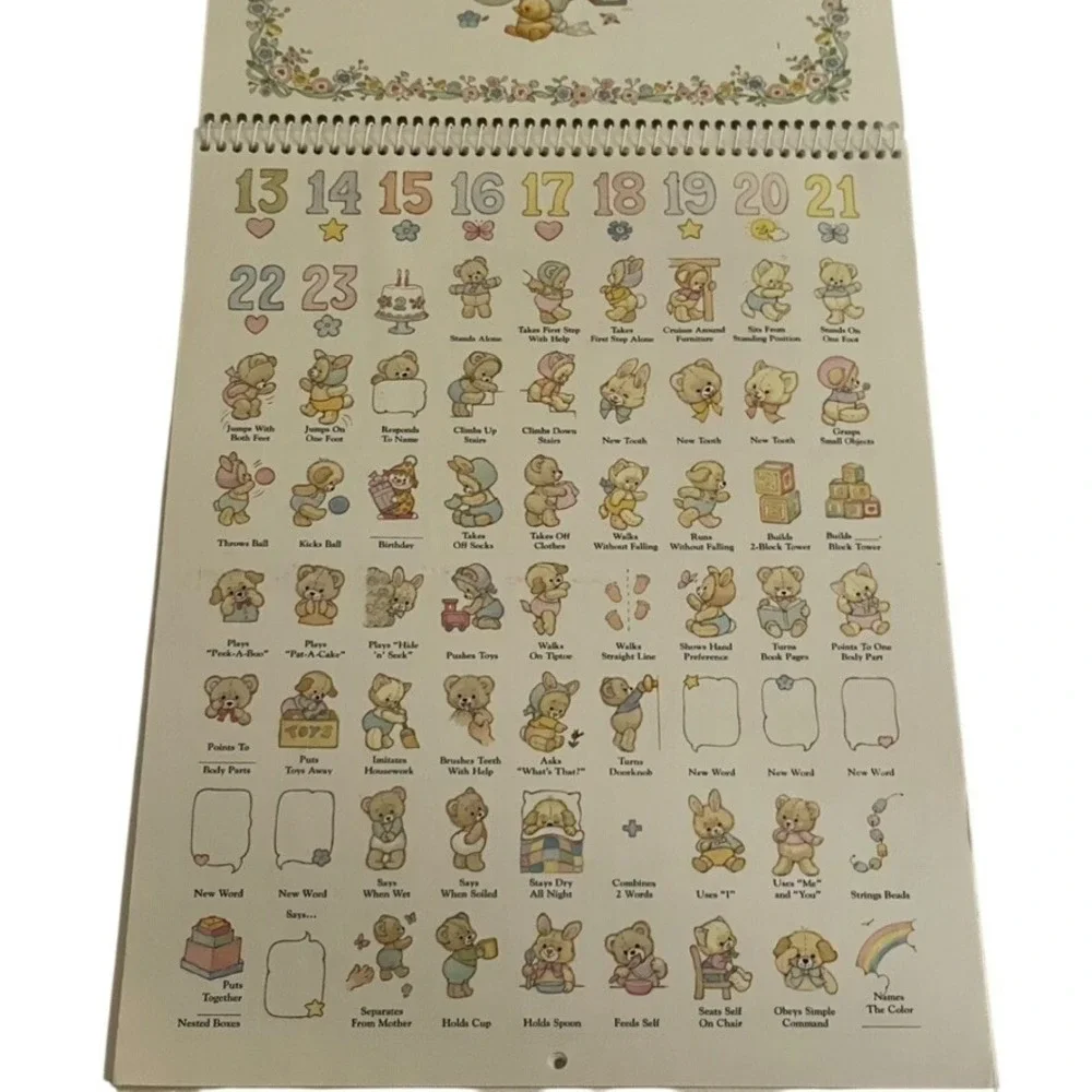 Vintage Lil Luv Bunting Baby's 2nd Year Calendar Ruth J Morehead Unused